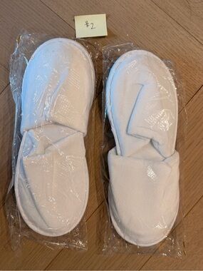 **Brand New** Set # 2 - White Women's Spa Slippers